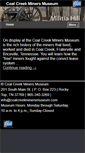 Mobile Screenshot of coalcreekminersmuseum.com